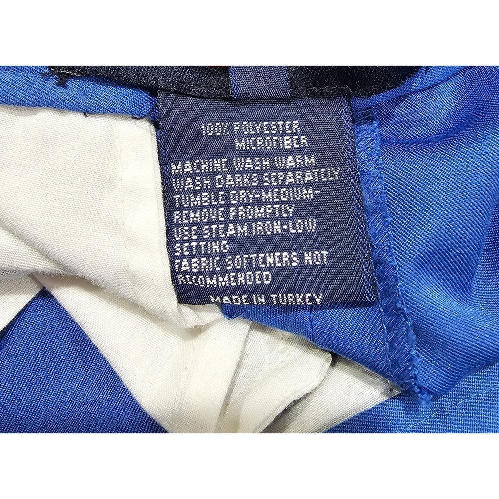 Polo Sport Ralph Lauren Pleated Trousers Womens 10 Blue Microfiber Cuffed READ - Picture 5 of 9